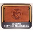 thumbnail image 2 of Colorado State University NCAA Rams Brown Leather Embossed Trifold Wallet, 2 of 6