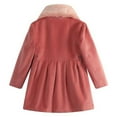 thumbnail image 2 of Richie House Little Girls Dark Pink Removable Faux Fur Collar Jacket 5, 2 of 2