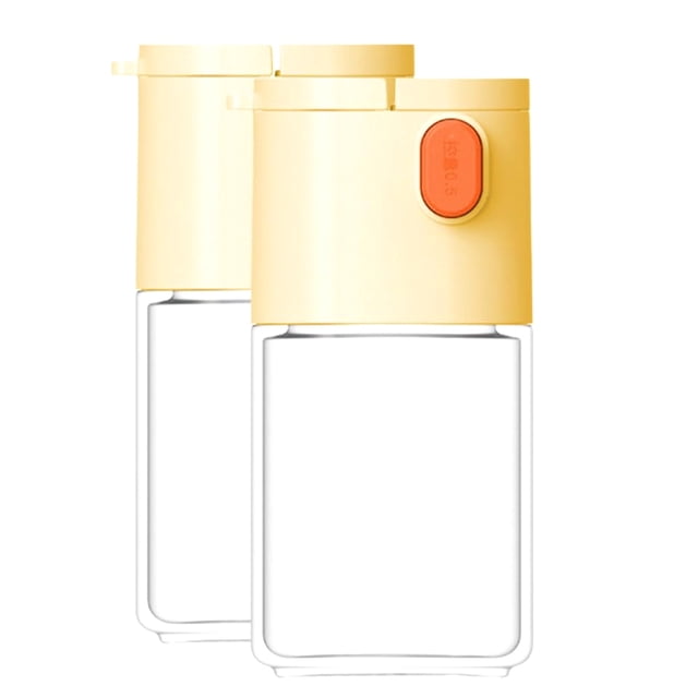 2 Piezas de Saleros y Pimenteros, Frascos para Controlar la Sal y Condimentar, Tarros para , Recipientes para Condimentar, Color Amarillo
