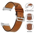 thumbnail image 4 of CIRUTVAL Compatible with Samsung Galaxy 6 5 4 40mm 44mm/ 4 Classic 42mm 46mm/ 6 Classic 43mm 47mm/ Galaxy Watch 5 Pro 45mm 20mm Band No Gap UP Leather Wristbands, 4 of 12
