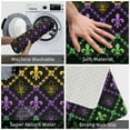 thumbnail image 4 of Vsdgher Mardi Gra Geometric print Flannel Anti-Slip Floor Mat Comfort Mat Floor Carpet for Decor, Non-Slip, Home, Office, Laundry, Durable, 4 of 5