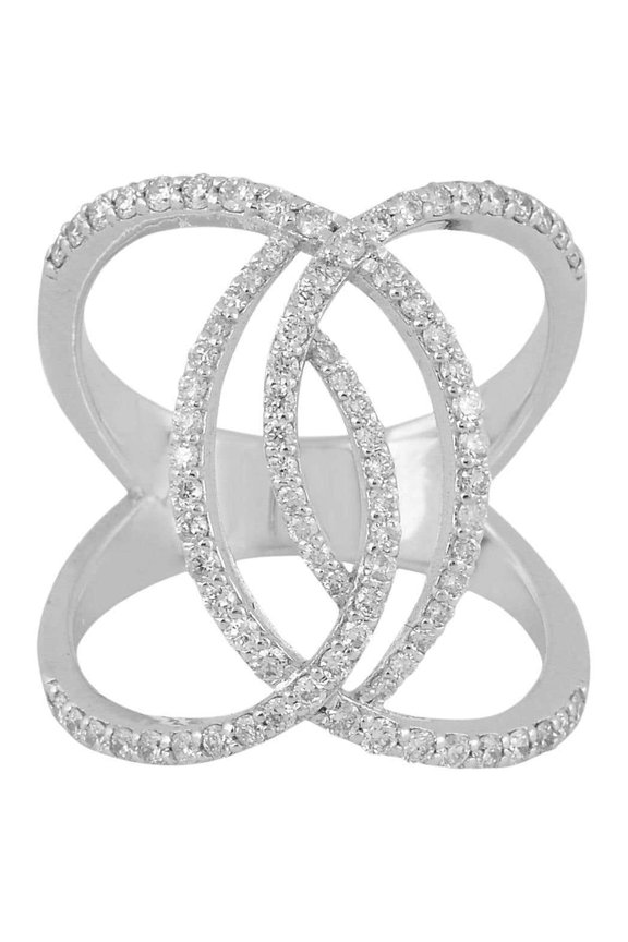 Real 1.00 Ct SI/HI Pave Diamond Designer Ring 18k White Gold Handmade Jewelry