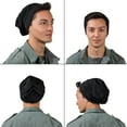 thumbnail image 2 of Lightweight Unisex Soft Slouchy Oversized Wrinkled Fleece Cuffless Beanie For Winter, Summer, Outdoor Wear (Black), 2 of 5