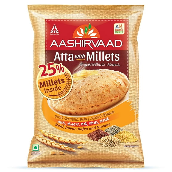 Aashirvaad Atta with Millets - 10 lb