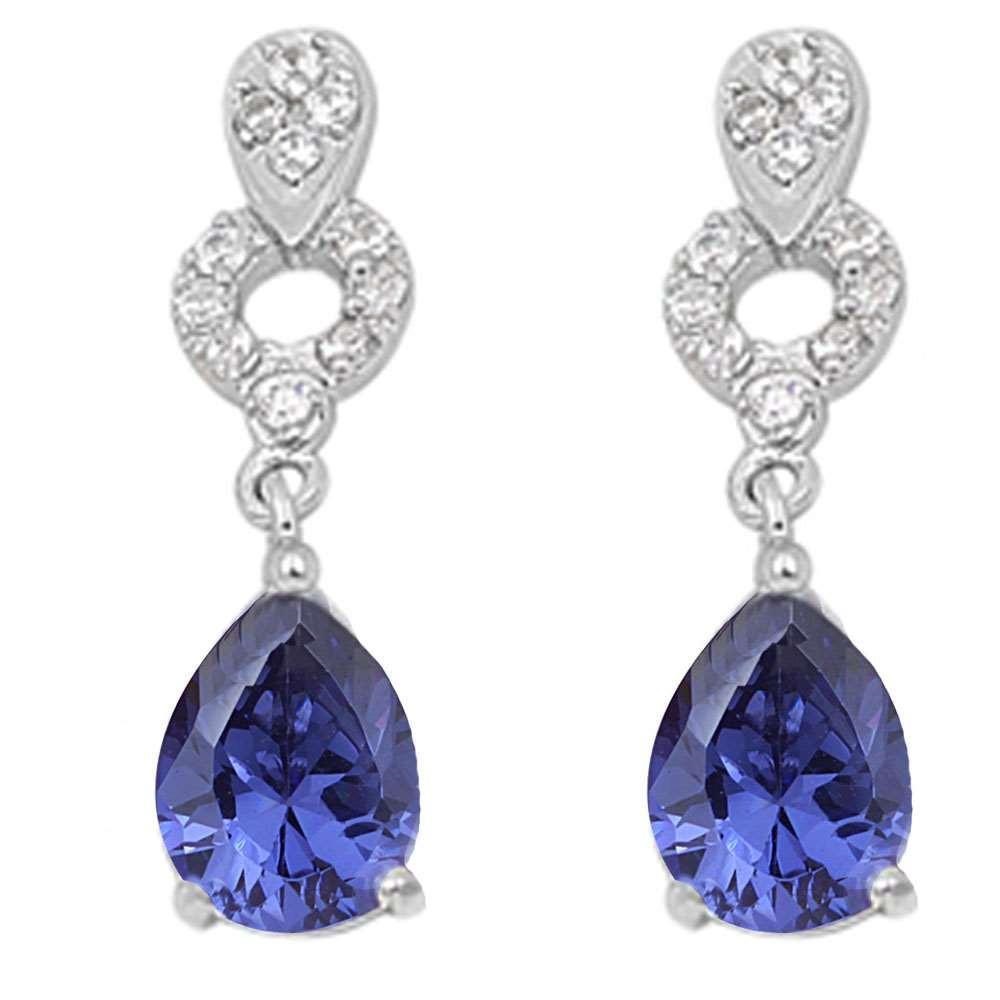 Tanzanite dangle earrings Clearance
