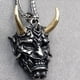 thumbnail image 3 of Colgante con cara de demonio, collar de acero inoxidable para Halloween para hombre, collar con colgante de demonio de primera calidad, 3 of 9