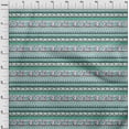 thumbnail image 4 of oneOone Georgette Viscose Sea Green Fabric Asian Floral With Geometric Craft Projects Decor Fabric Printed By The Yard 42 Inch Wide, 4 of 4