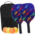 thumbnail image 1 of Wood Set Pickleball Set with Balls Comfort Grip Birthday Gift, Pickleball Rackets for Indoor Outdoor, Men Women Kids, 1 of 5