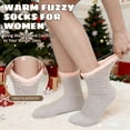 thumbnail image 4 of UNEEI Fuzzy Socks with Grips,Thick Warm Cozy Fluffy Non Slip Slipper Socks, 6 Pairs Colorful Fluffy Socks for Women, 4 of 8