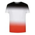 thumbnail image 5 of Mens T-shirts Mens Casual Loose Gradient Short Sleeved T Shirt,Red Man Blending Shirts M, 5 of 6