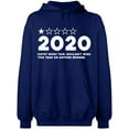 thumbnail image 2 of OXI Hoodie Sweatshirt - 2020 Bad Rating, Basic Casual Hoodie for Men's and Women Fleece Hoodie Long Sleeve - Navy Blue Medium, 2 of 3