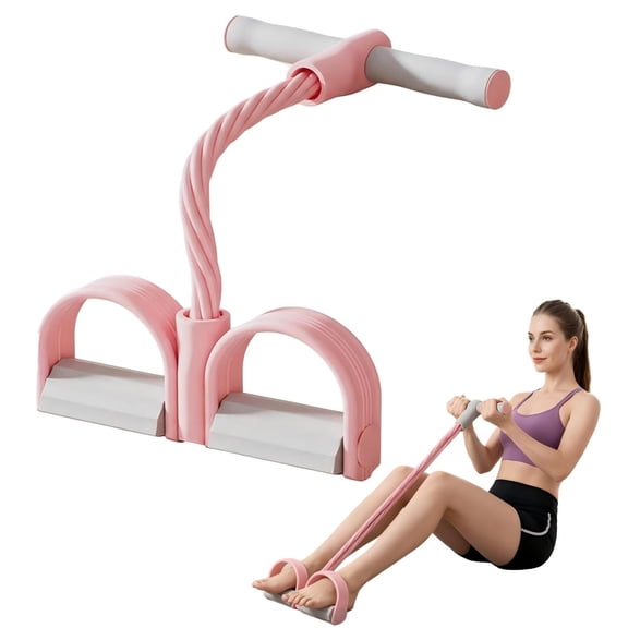 Multifunction Elastic Yoga Resistance Band, Elastic Exercise Band, Stretching Pedal Puller with Handles for Full Body Workout, Home Fitness Equipment for Legs, Arms, Core Training