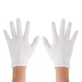 thumbnail image 5 of White Cotton Gloves Reusable Moisturizing Gloves for Hand Spa Serving Archival Cleaning Jewelry Silver Inspection 6 Pairs White One_Size, 5 of 5