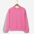 thumbnail image 2 of yunLCZ Womens Sweatshirt EcoSmart Sweatshirt, Cotton Crewneck Pullover, Fleece Sweatshirt Polyester Pink L, 2 of 8