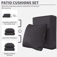 thumbnail image 5 of Kimunuk Outdoor Seat Cushion Set, 22" X 22" X 4" Water-Resistant & Fade-Resistant Patio Furniture Replacement Cushions with Handle and Straps for Sofa Chair, Grey, 5 of 7