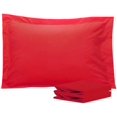 thumbnail image 1 of Standard Pillow Shams, Set of 2, 100% Brushed Microfiber, Soft and Cozy, Wrinkle, Fade, Stain Resistant (Standard, Red), 1 of 6
