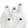thumbnail image 4 of CosmoLiving by Cosmopolitan 6"W, 7"H Round Bud White Ceramic Vase with Multiple Openings, Set of 3, 4 of 12