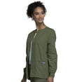 thumbnail image 3 of Cherokee Workwear Prints Women's Scrubs Jacket Snap Front Warm Up 4350, 3 of 6