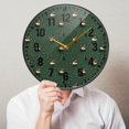 thumbnail image 6 of Yayeee Wall Clock Battery Operated 9.5" Silent Quartz Non-Ticking for Living Room Decor, Christmas Forest, 6 of 8