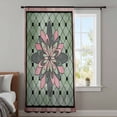 thumbnail image 3 of Farmhouse Flowers Sheer Curtains 84 Inches Long, Ethnic Retro Abstract Pattern Lattice Light Filering Curtains, Breathable Simi Curtain Privacy Drapes for Living Room Bedroom Window Treatment, 3 of 9