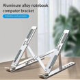 thumbnail image 2 of 6 Gears Adjustable Stable Triangle Strong Load Bearing Laptop Stand Folding Tablet Stand Desktop Holder compatible Office, 2 of 4