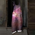 thumbnail image 5 of Iaqnaocc Jumpsuits For Women Plus Size Funny Starry Sky Sleeveless Jumpsuits Rompers Loose Fit Adjustable Strap Jumpsuits Fashion Holiday Overalls Pink L, 5 of 5