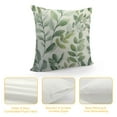 thumbnail image 4 of JRXY  Throw Pillow Covers Decorative Green Leaf Watercolor Eucalyptus Branches Hand Floral with Plant White Natural Greenery Twig Cushion Pillowcase Sofa Square Print White, 4 of 5