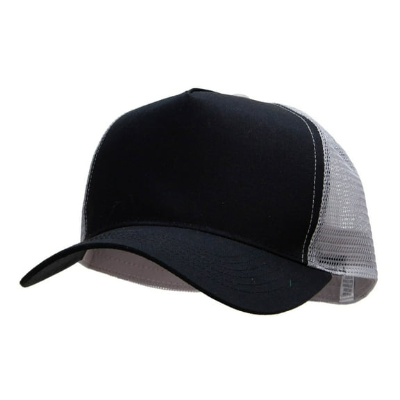 New Big Size Trucker Mesh Cap - Black Grey XL-3XL