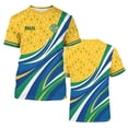 thumbnail image 6 of 2026 Soccer Cup Dynamic Jersey for Men, Short Sleeve Crew Neck Athletic Tee with National Team Pattern & Ball Graphic for Match Day & Training Yellow 24, 6 of 7