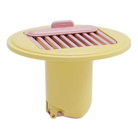 Lilixerw Silicone Drain Cover with Comb Filter,3-in-1 Hair Catcher Odor & Insect Blocker for Bathroom Sink Shower Floor Drain,Yellow,3x2.36in