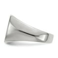 thumbnail image 3 of Solid 14k White Gold Engravable Signet Ring (13mm) - Size 9, 3 of 5