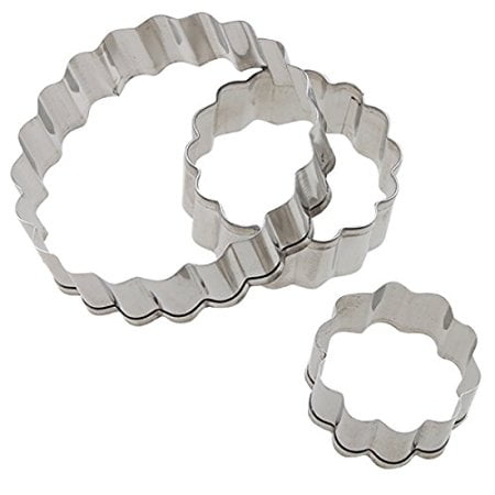 AGPtek 3PCS Stainless Steel Cookie Cutters Cake Mold Pastry Cutter - Carnation Shapes