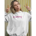 thumbnail image 2 of Mummy. Pink Lettering Hoodie Women -Image by Shutterstock, Female XX-Large, 2 of 4