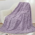 thumbnail image 3 of Flannel Twin Blanket Throw for Bed 60"x80" Purple Lavender Soft Fleece Blankets Twin Size Lavender Warm Bed Throw Blankets for Couch, 3 of 6