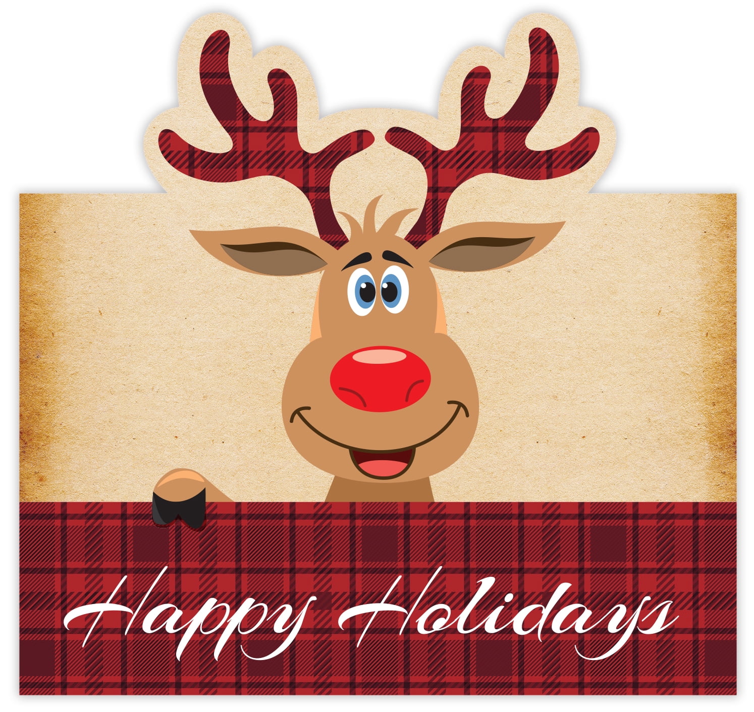 Great Papers! Pop-Up Reindeer Note Card, 4.75" x 4.375", 6 cards and 6 matching envelopes