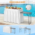 thumbnail image 4 of WBTER Ice Table with Side Table, Portasble Cooler Table with Removable Skirt, Patio Table, Indoor & Outdoor Bar for Events, Parties and Camping White, 4 of 7