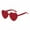 Red, variant on Solacol Heart Shaped Rimless Female Sunglasses, Transparent Candy Color