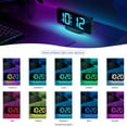 thumbnail image 3 of LED Digital Alarm Clock with 10 Color-Changing Night Light – Large Display, Adjustable Brightness, USB Charging Port – Perfect for Bedrooms, Living Rooms, and Offices（White）, 3 of 7