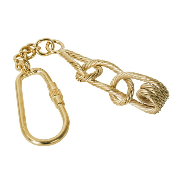 Handmade Brass Knotted Rope 5.5" Key Chain RingGift Souvenir