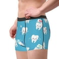 thumbnail image 3 of Kdxio Men's Boxer Briefs with Cute Healthy Teeth Print - Comfortable and Breathable Underwear for Everyday Wear, 3 of 7