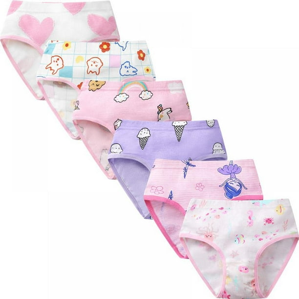 BULLPIANO Baby Soft Cotton Underwear Little Girls'Briefs Toddler Undies