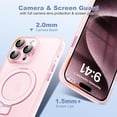 thumbnail image 6 of Designed for iPhone 11 Pro Case with Magnetic Invisible Ring Stand [Military Drop&Full Camera Lens Protection][Compatible with Mag-Safe]Shockproof Matte Translucent Slim Phone Cases 5.8"Pink, 6 of 7