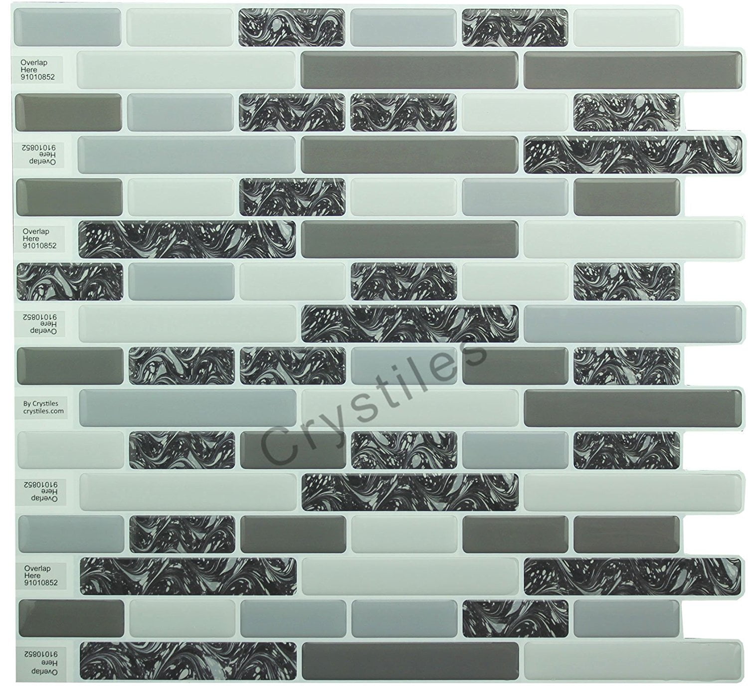 Crystiles® Peel and Stick SelfAdhesive StickOn Vinyl Wall Tile