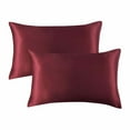thumbnail image 1 of Ramiter 2PCS Standard Size (20x26 inches) Satin Pillow Covers With Envelope Closure compatible with Machine Washable Silk Pillowcase, 1 of 5