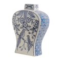 thumbnail image 4 of Florero de cerámica, florero decorativo, de estilo chinoiserie, adorno de mesa para mueble de TV, escritorio, mesa de centro, 4 of 8