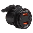 thumbnail image 3 of Dual USB Outlet, Car Charger Dustproof DC12V-24V Fast Charge  For Boat For Motorcycle For Truck, 3 of 8