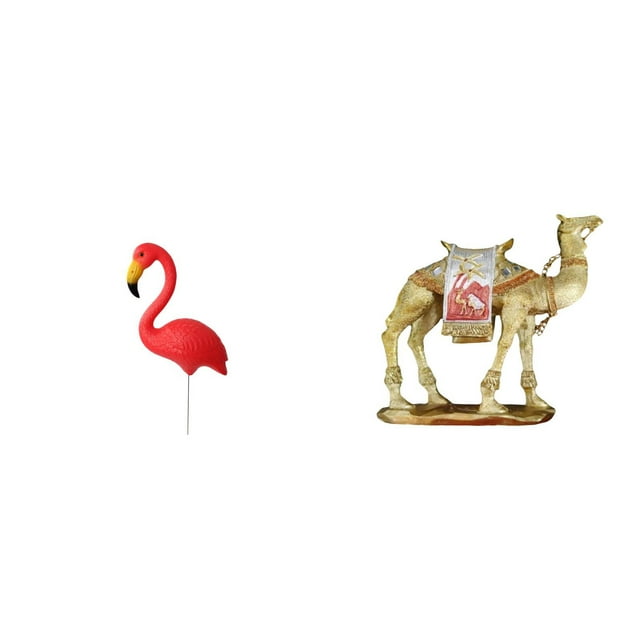 Estatua de estaca de jardín,Adorno de jardín con forma de flamenco,estaca para césped,patio o porche,Figura de escritorio,Figura de camello,decoración moderna,regalo para inauguración de