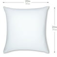 thumbnail image 2 of 20" x 20" Throw Pillowcases (Cover Only) - 85/15 Nylon, Spandex - Luxurious, Silky, Stretchy & Soft - 1 Pcs Solid Color - A Perfect Choice for Couch Chairs Sofa Bed Adult or Kids Bedroom, White, 2 of 7