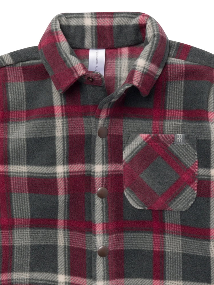 Modern Moments by Gerber Toddler Boy Microfleece Shacket, Sizes 12M-5T