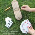 thumbnail image 3 of Game Board, Pocket Sized PU Leather Travel Track Game Board With 4 Pegs For Camping, 3 of 8